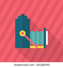 Folding Camera icon , Vector flat long shadow design.