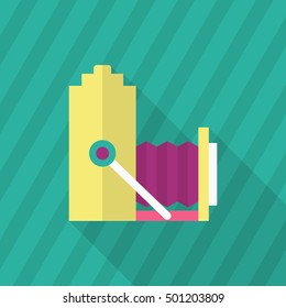 Folding Camera icon , Vector flat long shadow design.