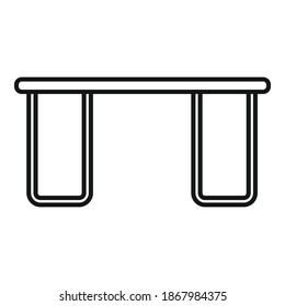 Folding camp table icon. Outline folding camp table vector icon for web design isolated on white background