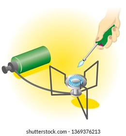 Folding camping stove