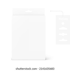 Folding cardboard box with valve. Perfect for placing your design. Vector illustration isolated on white background. Can be use for food, medicine, cosmetic and etc. Ready for your design. EPS10.	