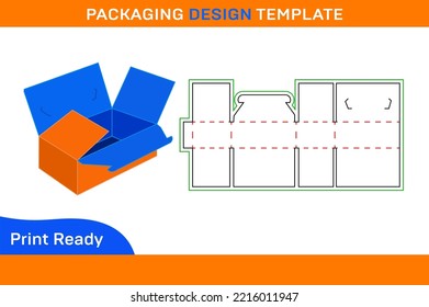 Folding cardboard FEFRCO218,corrugated carton box,resizable 3d vector dieline template