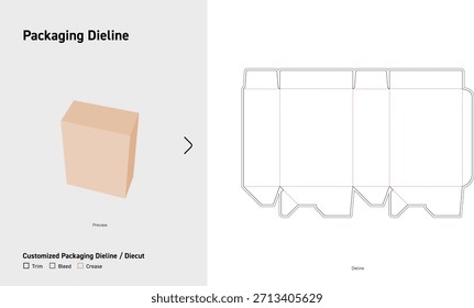 Faltschachtelverpackungs-Dieline-Vorlage