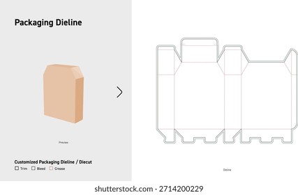 Faltschachtelverpackungs-Dieline-Vorlage