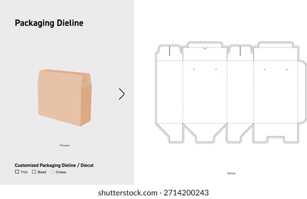 Faltschachtelverpackungs-Dieline-Vorlage