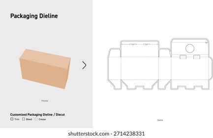 Faltschachtelverpackungs-Dieline-Vorlage