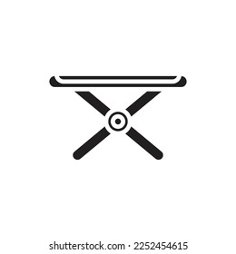 Folding Chair Filled Icon Vector Illustration