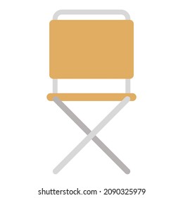 folding chair flat clipart vector illustration