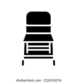 folding chair glyph icon vector. folding chair sign. isolated contour symbol black illustration