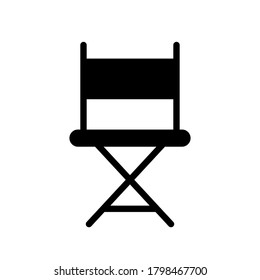 Folding Chair Icon On White Background