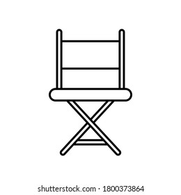 Folding Chair Icon On White Background