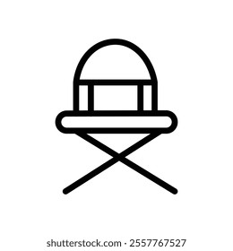 folding chair icon Outline vector for web ui