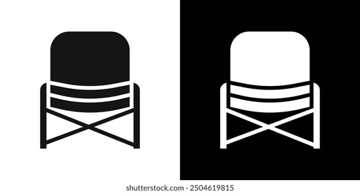 folding chair icon Symbol mark in filled style