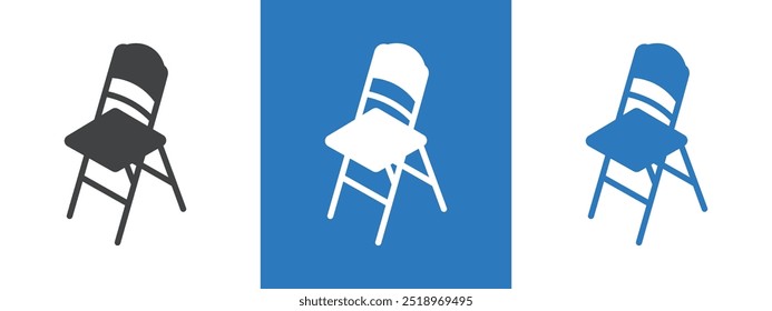 folding chair icon thin line illustration