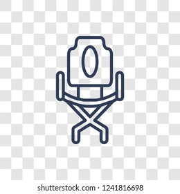 Folding Chair icon. Trendy linear Folding Chair logo concept on transparent background from camping collection