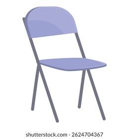 Folding chair isolated on white background, minimalist design furniture for home or office