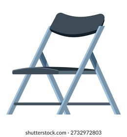 Folding chair isolated on white background, perfect for events, conferences, or any temporary seating needs