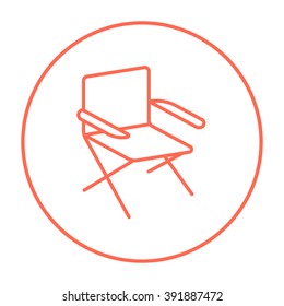 Folding Chair Line Icon.