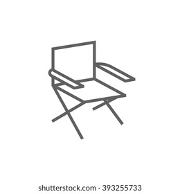 Folding Chair Line Icon.