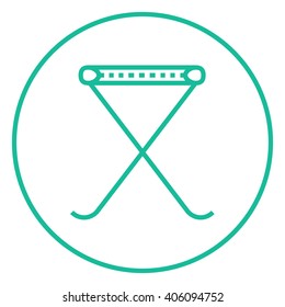 Folding chair line icon.