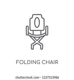 Folding Chair linear icon. Modern outline Folding Chair logo concept on white background from camping collection. Suitable for use on web apps, mobile apps and print media.