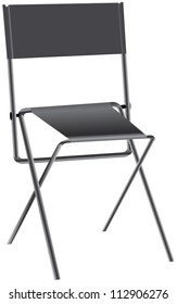 Folding Chair For Transporting The Metal Frame. Vector Illustration.