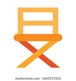 Folding Chair Vector Flat Icon design