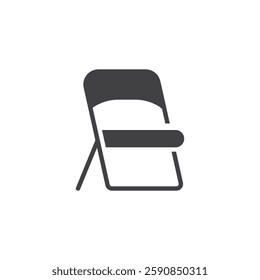 Folding chair vector icon. filled flat sign for mobile concept and web design. Folding Chair glyph icon. Symbol, logo illustration. Vector graphics