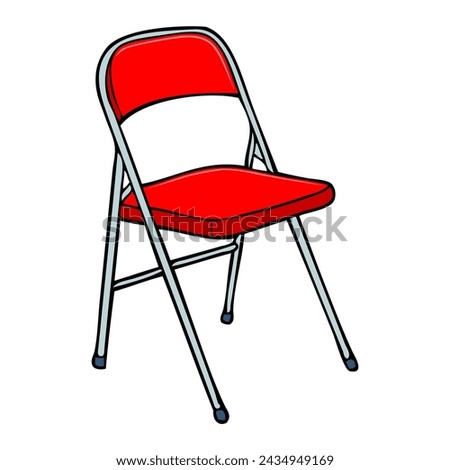 folding chair vector illustration,isolated on white background,top view