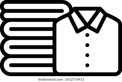Folding Clothes Icon Outline Vector Illustration