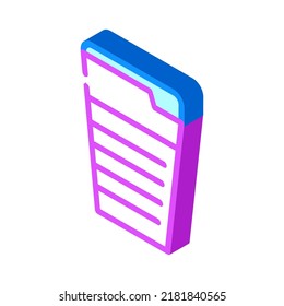 folding cup isometric icon vector. folding cup sign. isolated symbol illustration