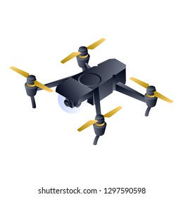 Folding drone icon. Isometric of folding drone vector icon for web design isolated on white background