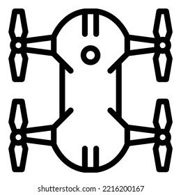 Folding Drone And Quadcopter Icon Outline