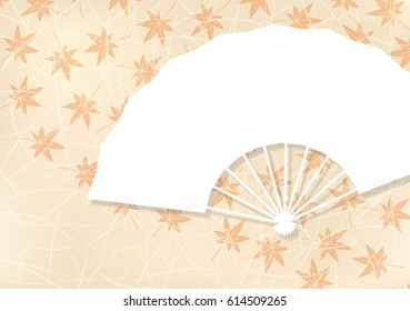 Folding fan background material. Japanese style.