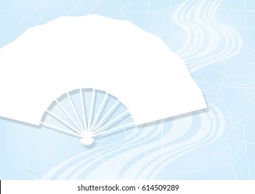Folding fan background material. Japanese style.