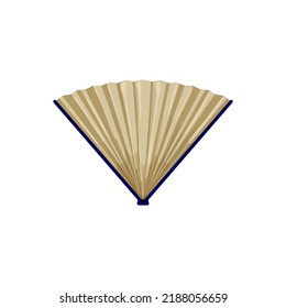 folding fan cartoon. folding fan sign. isolated symbol vector illustration