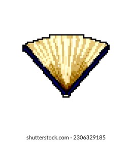 folding fan game pixel art retro vector. bit folding fan. old vintage illustration