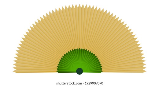 Mano del ventilador plegable. Ilustración vectorial. 
