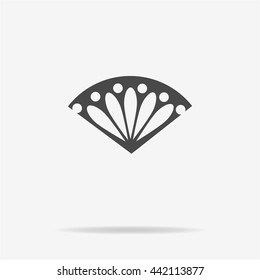 Folding fan icon. Vector concept illustration for design.