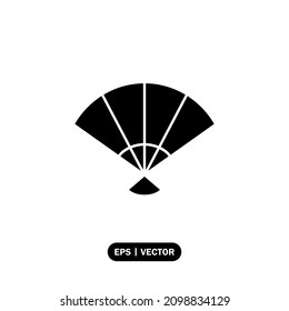 Folding fan icon vector illustration logo template for many purpose. Isolated on white background.