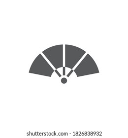 Folding Fan vector icon symbol isolated on white background