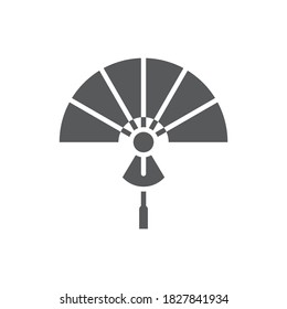 Folding Fan vector icon symbol isolated on white background
