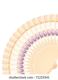 Folding fan. Vector illustration.