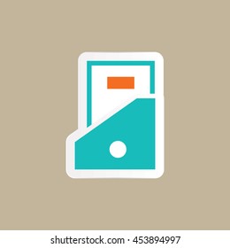 folding file box icon in flat style