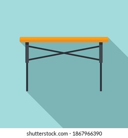 Folding fishing table icon. Flat illustration of folding fishing table vector icon for web design