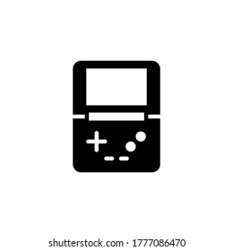 Folding game console vector icon in black flat glyph, filled style isolated on white background