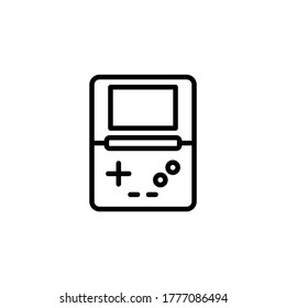 Folding game console vector icon  in black line style icon, style isolated on white background