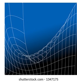 folding grid with open mouth on blue and black  vector