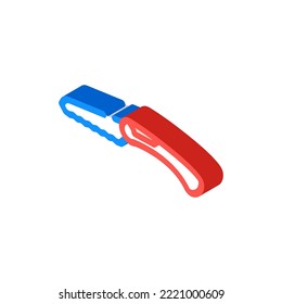 folding hand saw isometric icon vector. folding hand saw sign. isolated symbol illustration