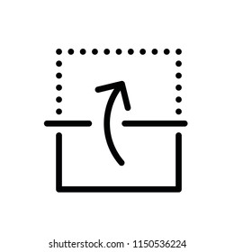 Folding up icon